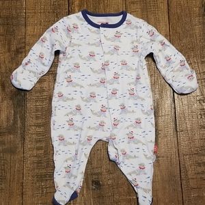 Magnetic Me French Seal print Footie 🧲 - 0-3M